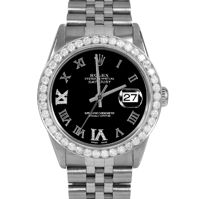 Rolex Datejust 36mm | 16014-BLK-RDR69-25CT-JBL