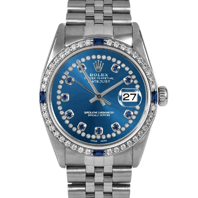 Rolex Datejust 36mm | 16014-BLU-STRS-4SPH-JBL