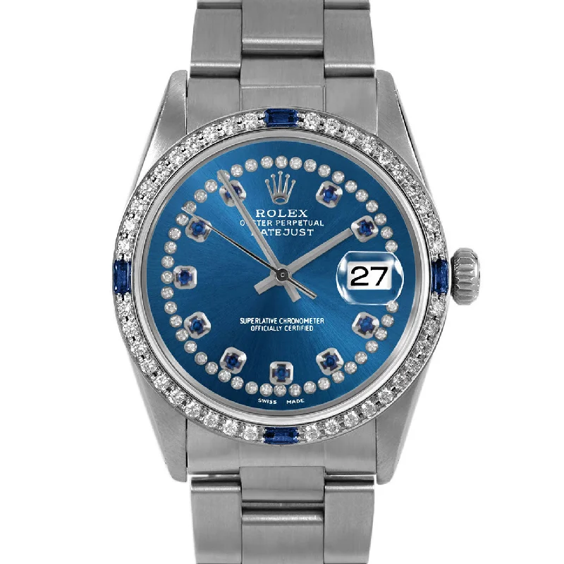 Rolex Datejust 36mm | 16014-BLU-STRS-4SPH-OYS