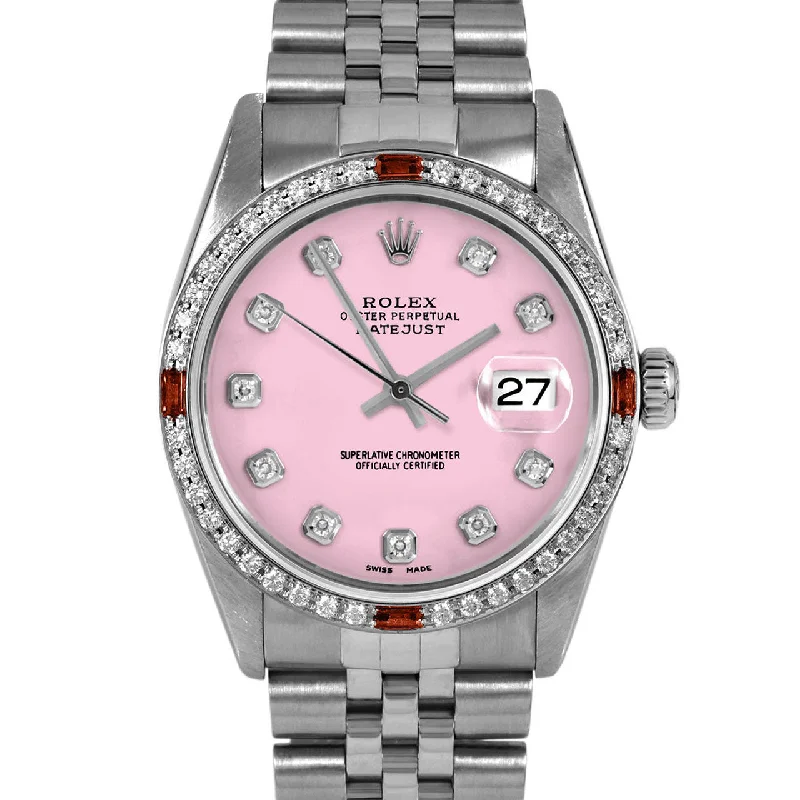 Rolex Datejust 36mm | 16014-PNK-DIA-AM-4RBY-JBL