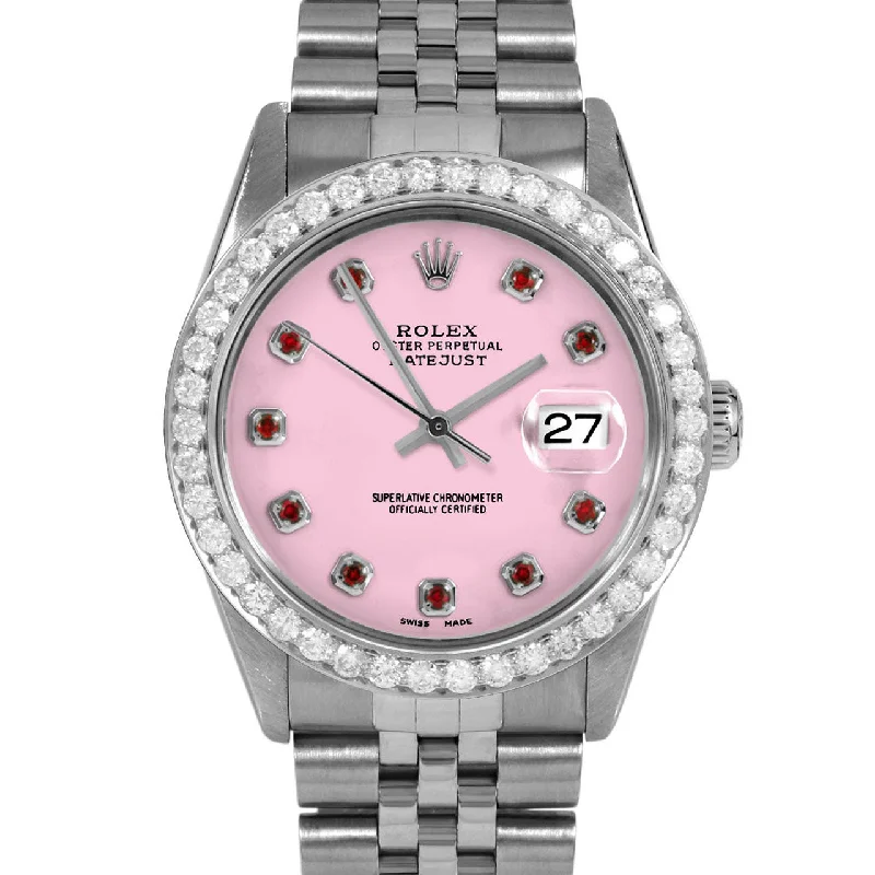 Rolex Datejust 36mm | 16014-PNK-RBY-AM-25CT-JBL