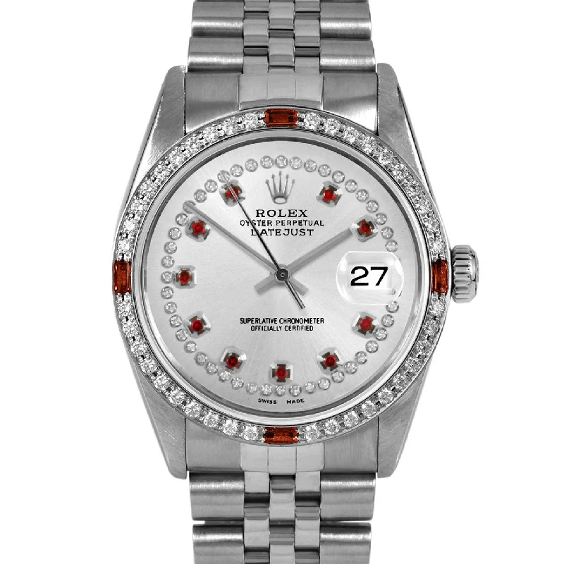 Rolex Datejust 36mm | 16014-SLV-STRR-4RBY-JBL