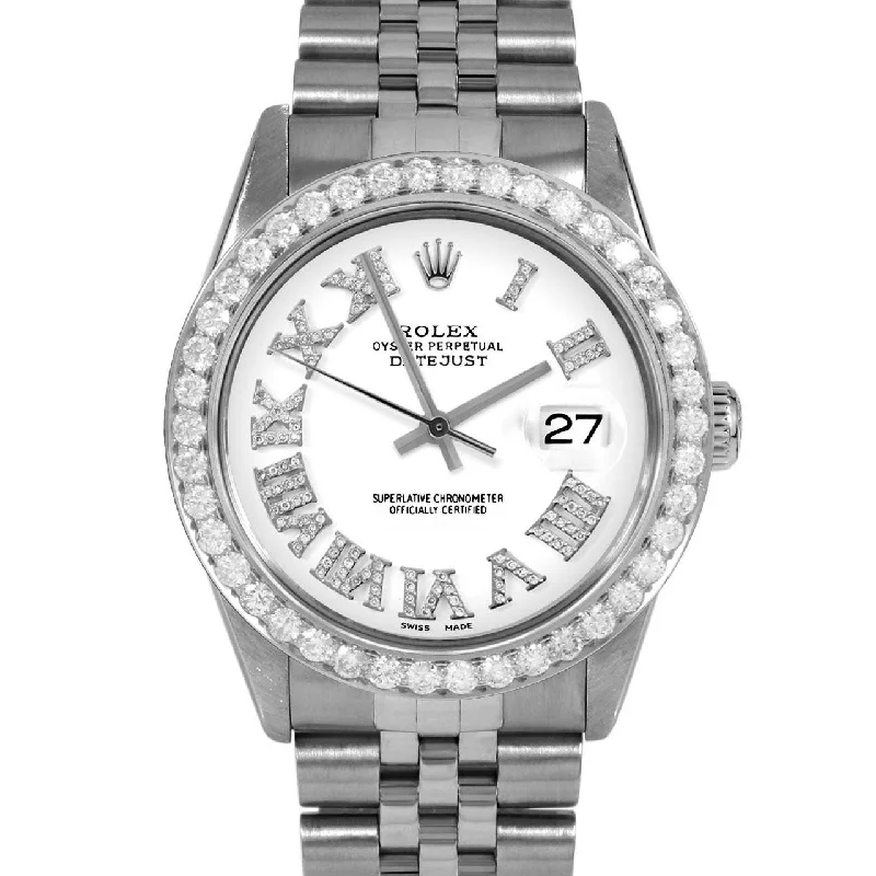 Rolex Datejust 36mm | 16014-WHT-FDR-25CT-JBL