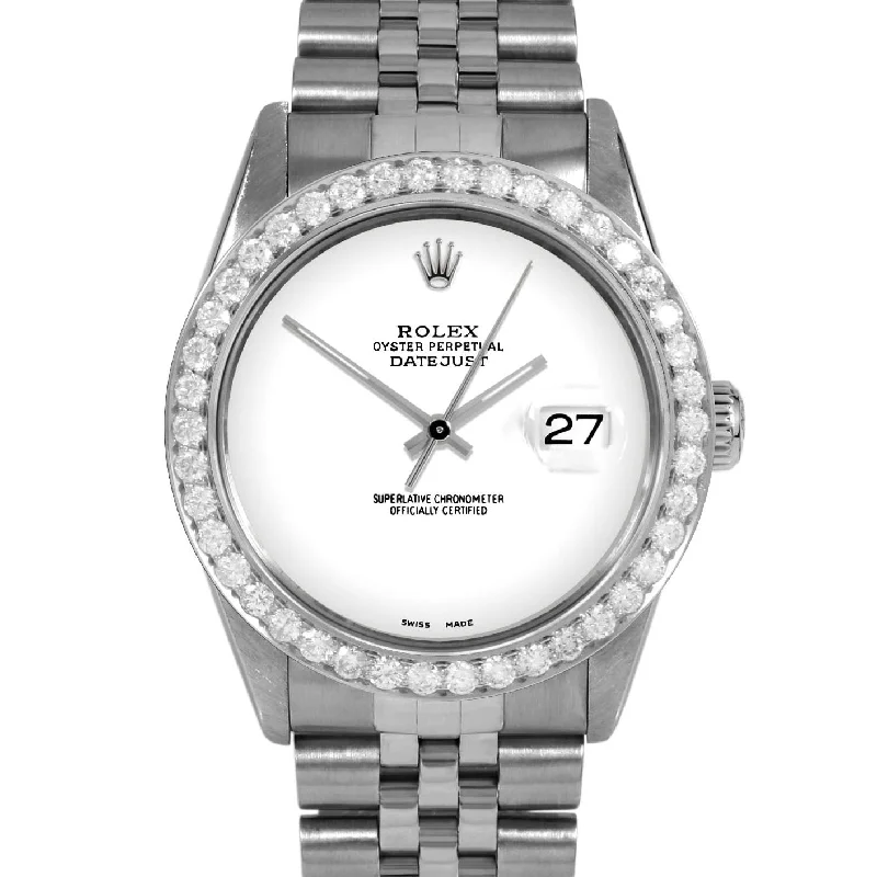 Rolex Datejust 36mm | 16014-WHT-NOHM-25CT-JBL