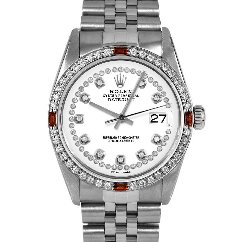 Rolex Datejust 36mm | 16014-WHT-STRD-4RBY-JBL