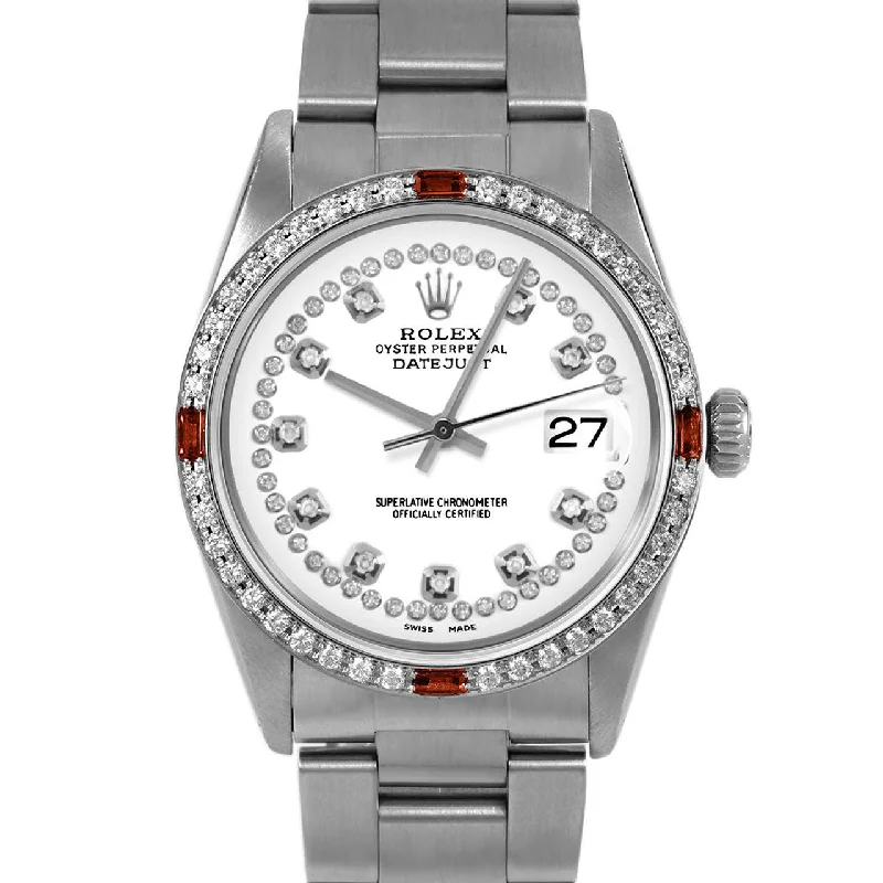 Rolex Datejust 36mm | 16014-WHT-STRD-4RBY-OYS