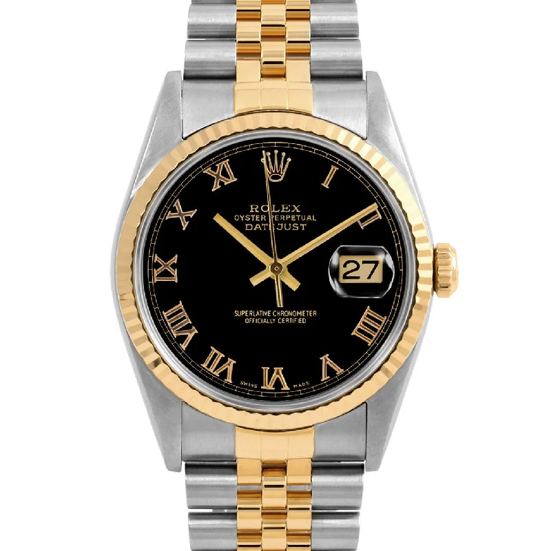 Rolex Datejust 36mm | 16233-BLK-ROM-FLT-JBL