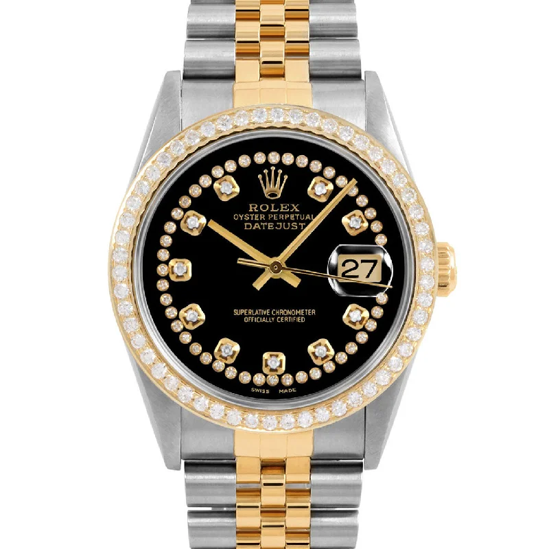 Rolex Datejust 36mm | 16233-BLK-STRD-BDS-JBL