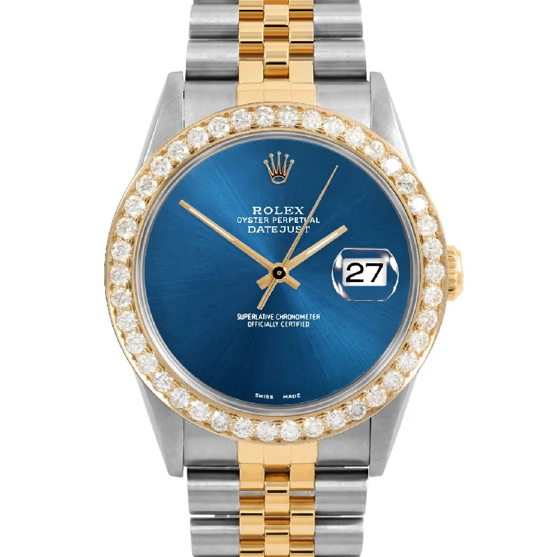 Rolex Datejust 36mm | 16233-BLU-NOHM-25CT-JBL