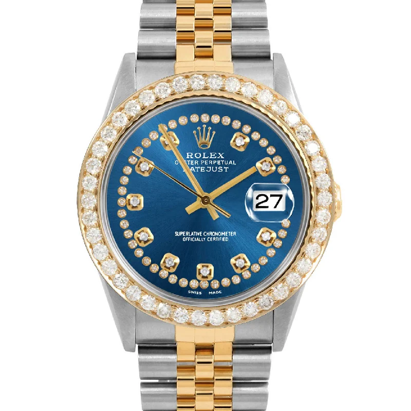 Rolex Datejust 36mm | 16233-BLU-STRD-25CT-JBL