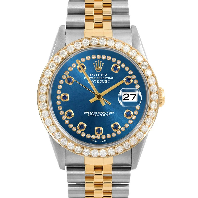 Rolex Datejust 36mm | 16233-BLU-STRS-25CT-JBL