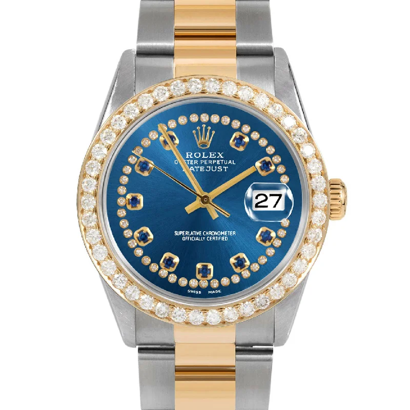 Rolex Datejust 36mm | 16233-BLU-STRS-25CT-OYS