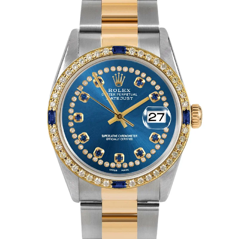 Rolex Datejust 36mm | 16233-BLU-STRS-4SPH-OYS