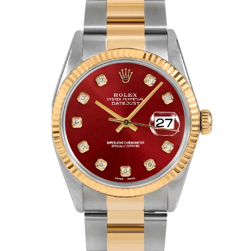 Rolex Datejust 36mm | 16233-RED-DIA-AM-FLT-OYS