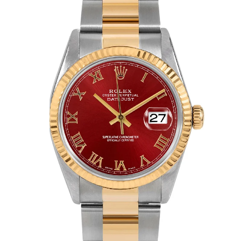 Rolex Datejust 36mm | 16233-RED-ROM-FLT-OYS