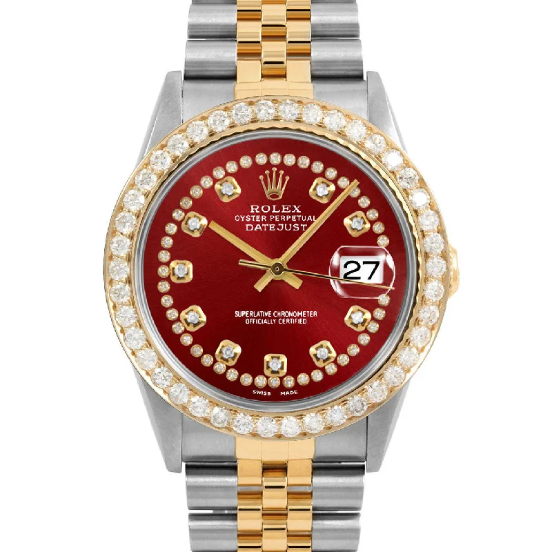 Rolex Datejust 36mm | 16233-RED-STRD-25CT-JBL