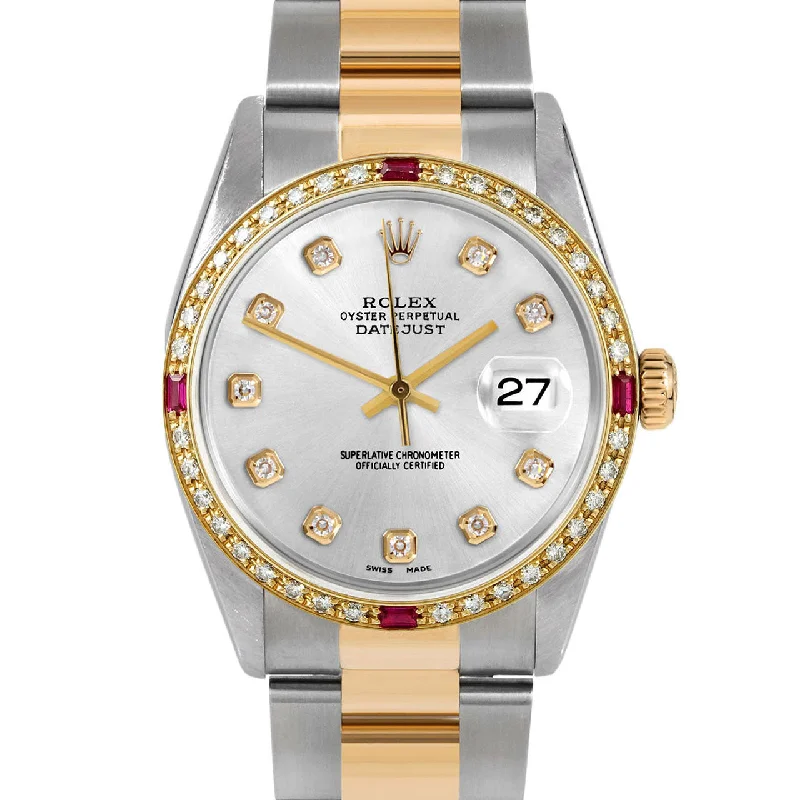 Rolex Datejust 36mm | 16233-SLV-DIA-AM-4RBY-OYS