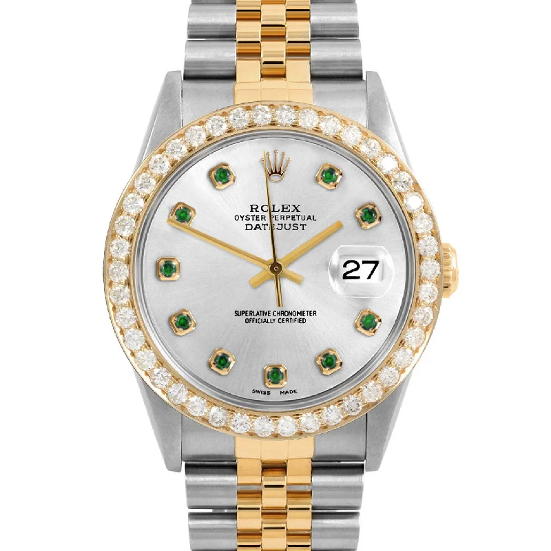 Rolex Datejust 36mm | 16233-SLV-EMD-AM-25CT-JBL