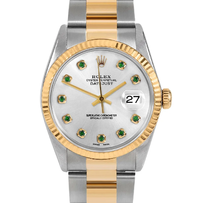 Rolex Datejust 36mm | 16233-SLV-EMD-AM-FLT-OYS