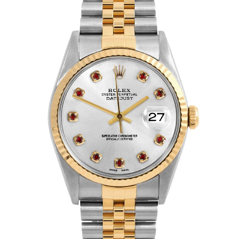 Rolex Datejust 36mm | 16233-SLV-RBY-AM-FLT-JBL