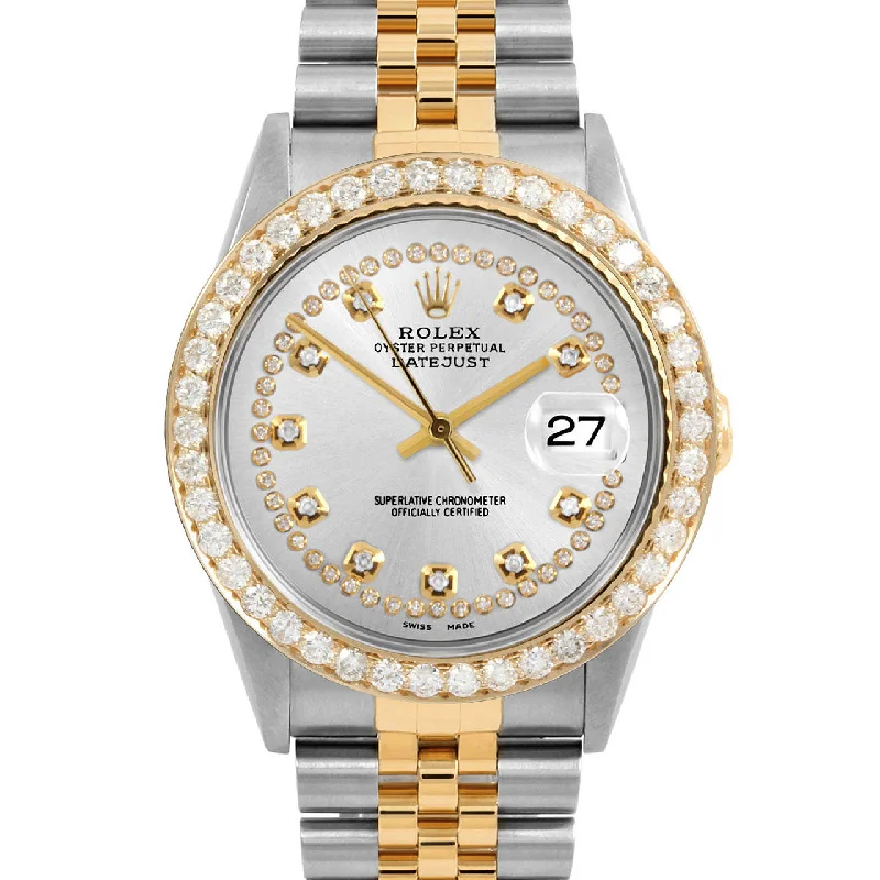 Rolex Datejust 36mm | 16233-SLV-STRD-25CT-JBL