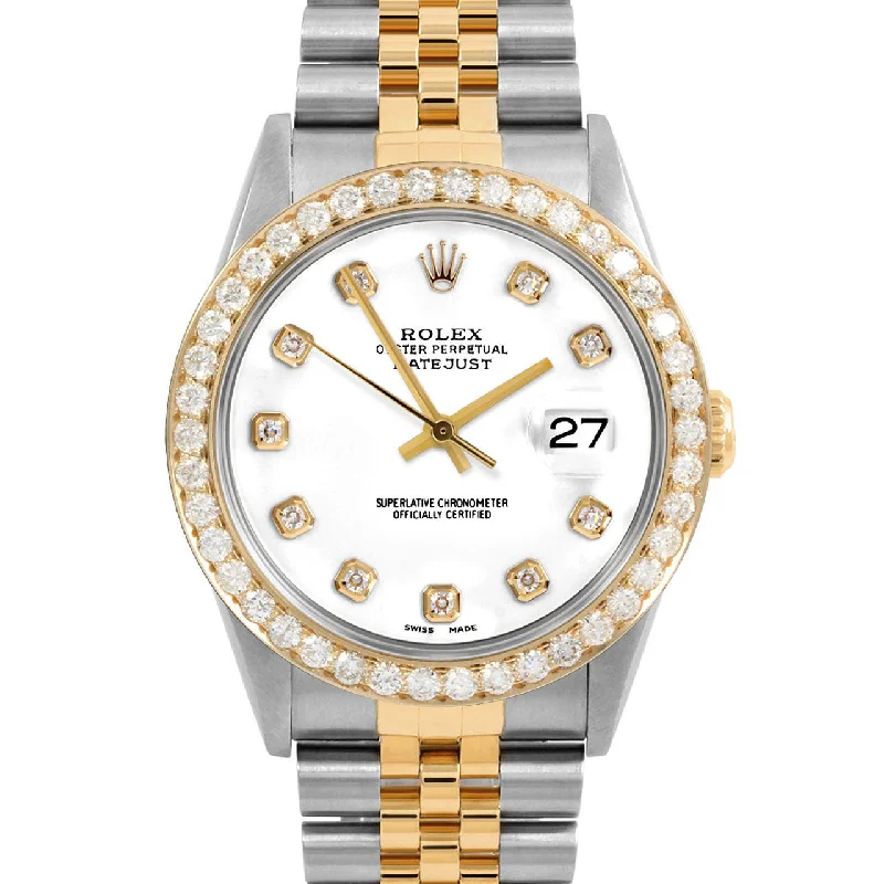 Rolex Datejust 36mm | 16233-WHT-DIA-AM-25CT-JBL