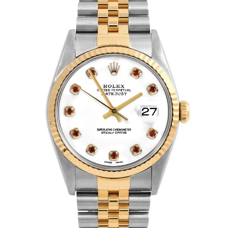 Rolex Datejust 36mm | 16233-WHT-RBY-AM-FLT-JBL