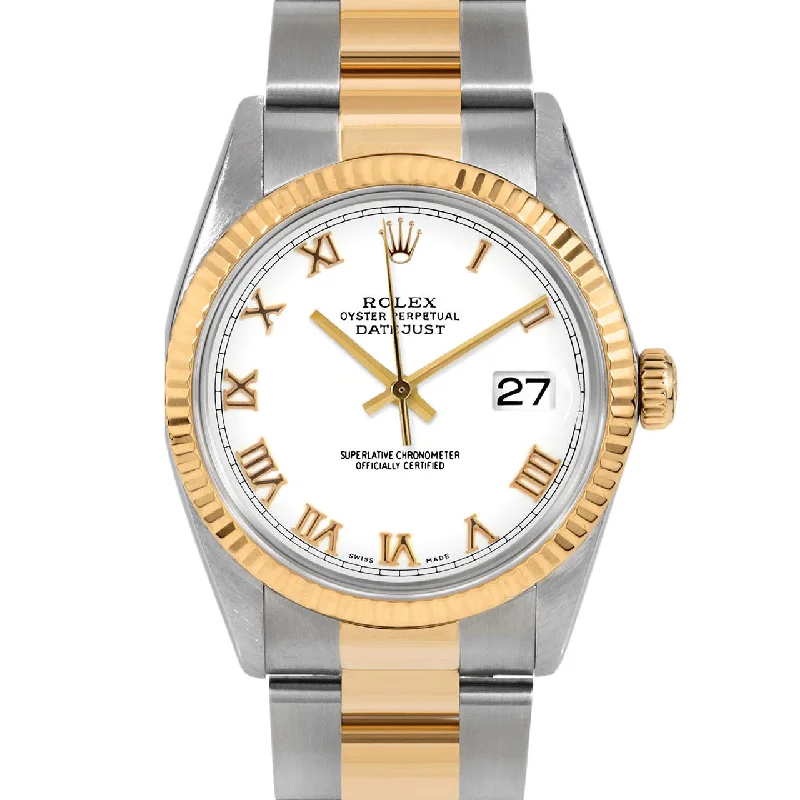 Rolex Datejust 36mm | 16233-WHT-ROM-FLT-OYS