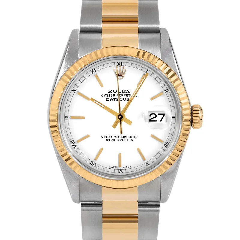 Rolex Datejust 36mm | 16233-WHT-STK-FLT-OYS