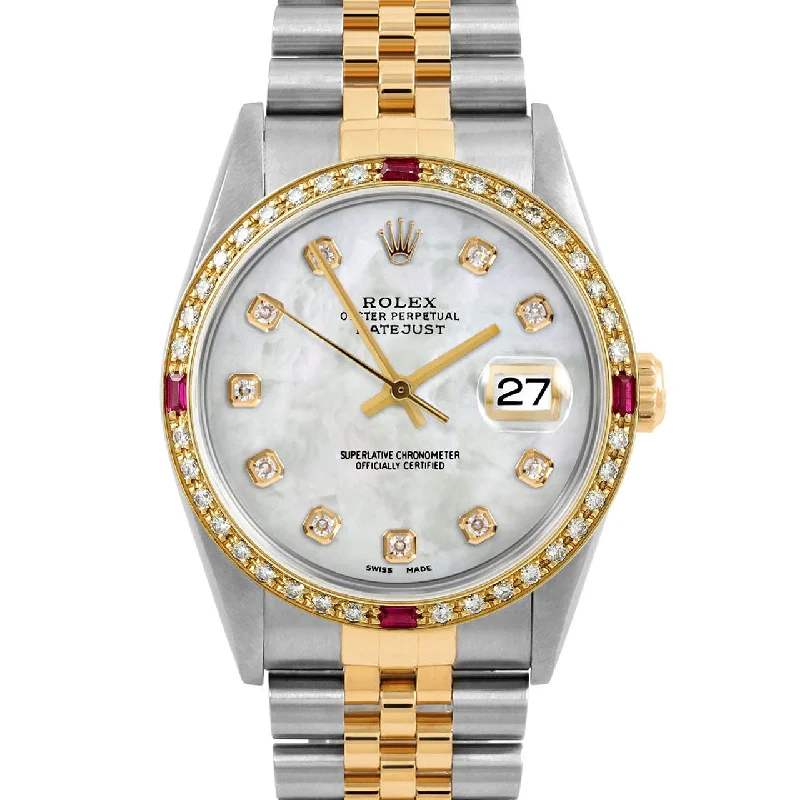 Rolex Datejust 36mm | 16233-WMOP-DIA-AM-4RBY-JBL