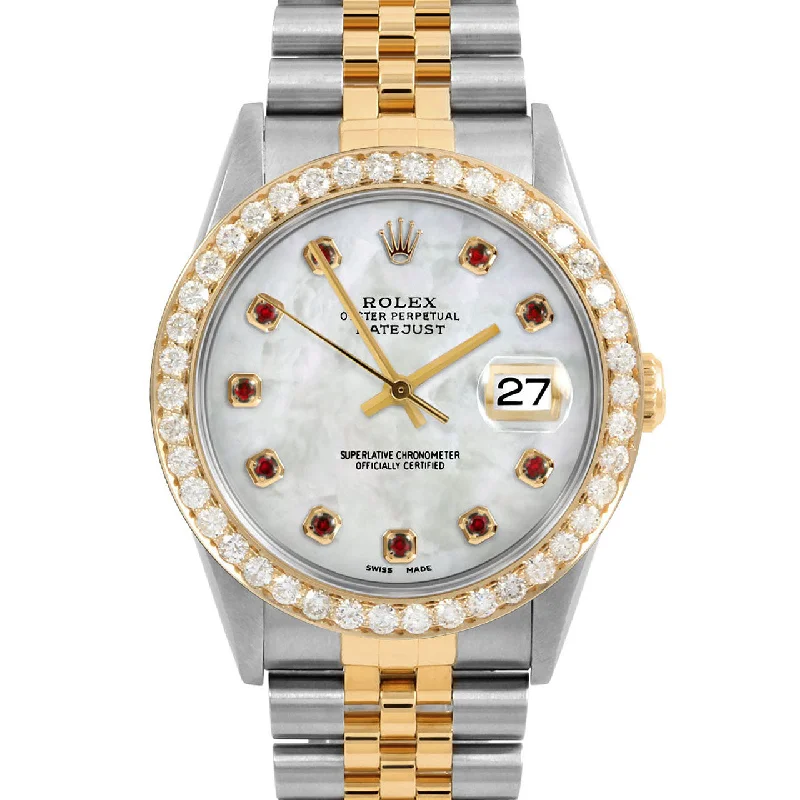 Rolex Datejust 36mm | 16233-WMOP-RBY-AM-25CT-JBL