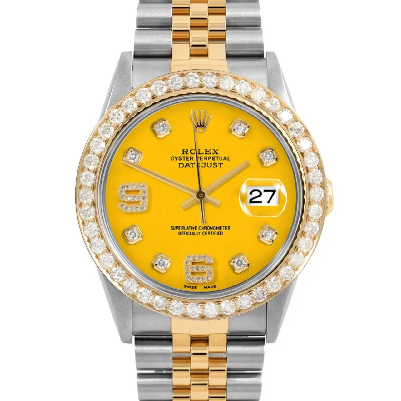 Rolex Datejust 36mm | 16233-YLW-8DA69-25CT-JBL