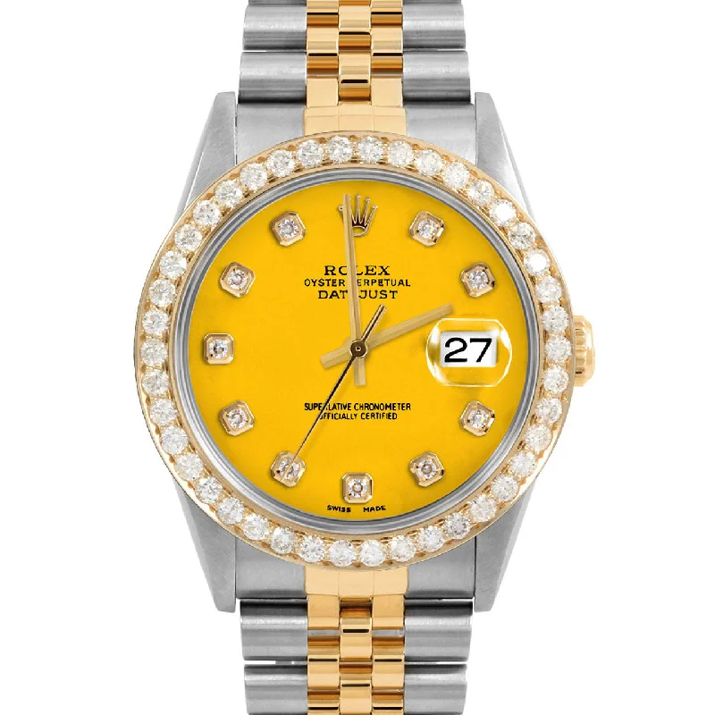 Rolex Datejust 36mm | 16233-YLW-DIA-AM-25CT-JBL