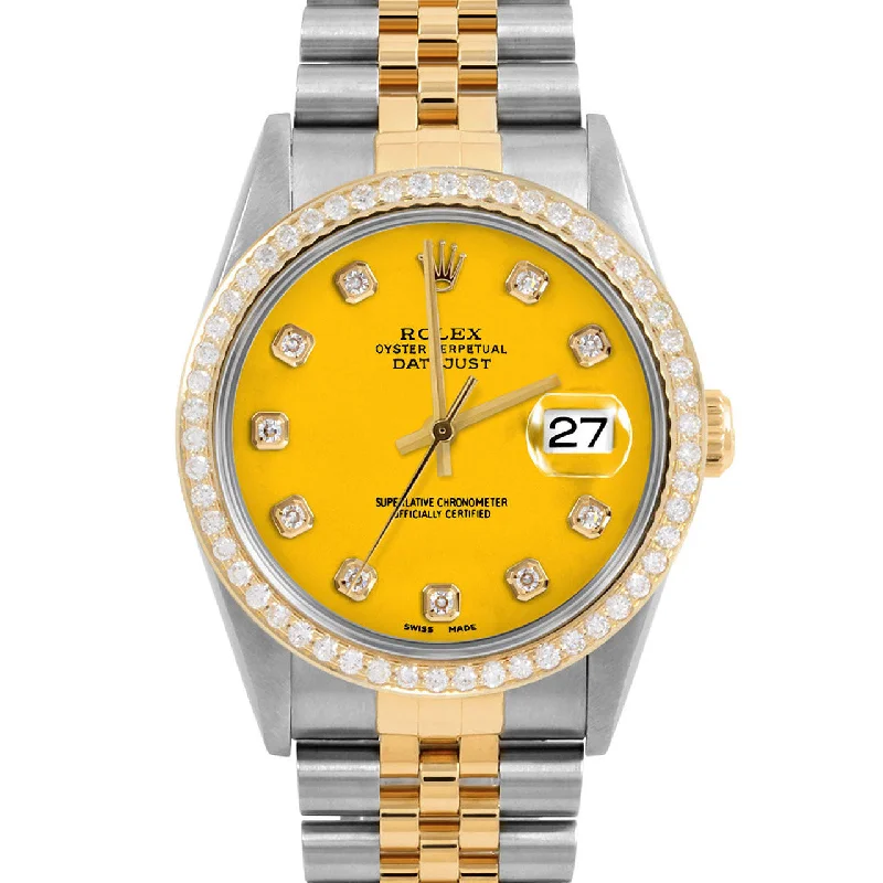 Rolex Datejust 36mm | 16233-YLW-DIA-AM-BDS-JBL