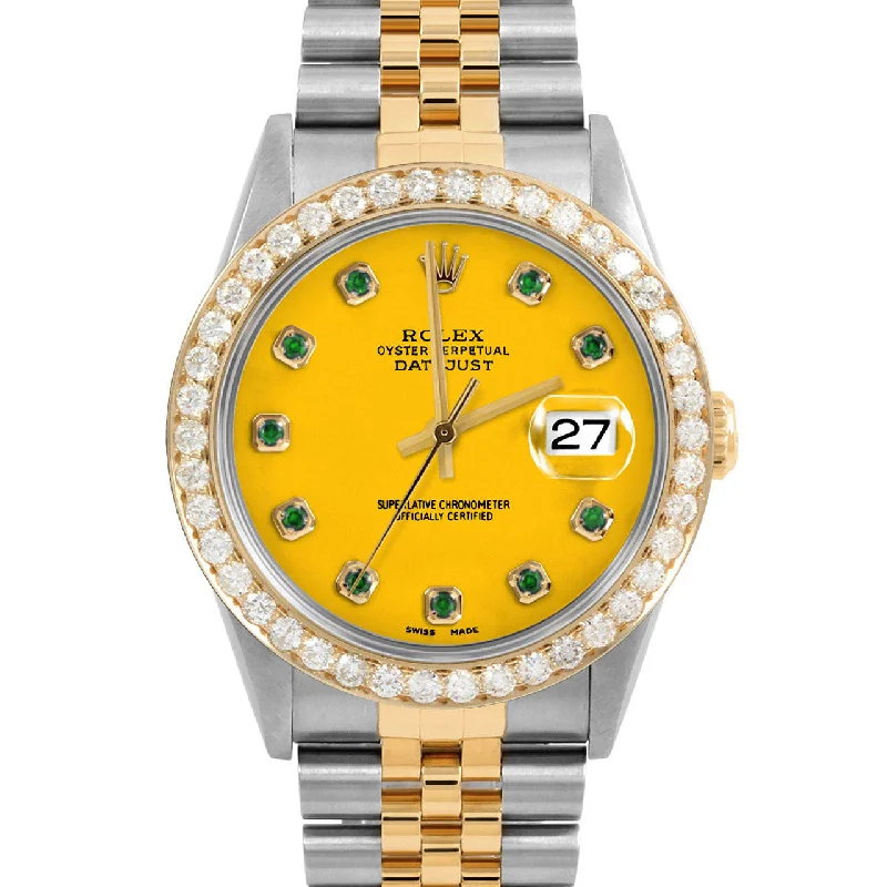 Rolex Datejust 36mm | 16233-YLW-EMD-AM-25CT-JBL