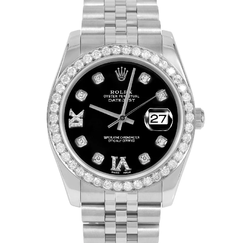 Rolex Datejust 36mm | 16234-BLK-8DR69-25CT-JBL