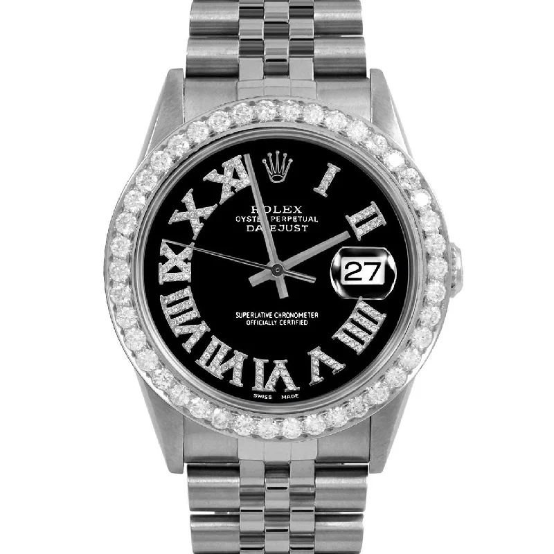 Rolex Datejust 36mm | 16234-BLK-FDR-25CT-JBL