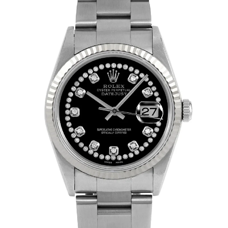 Rolex Datejust 36mm | 16234-BLK-STRD-FLT-OYS