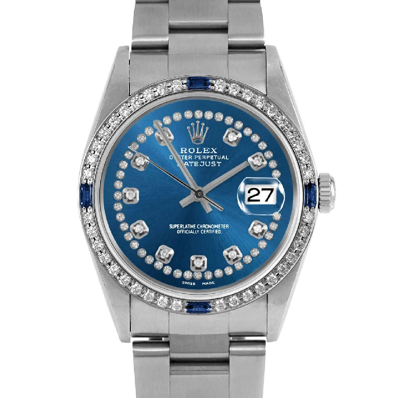 Rolex Datejust 36mm | 16234-BLU-STRD-4SPH-OYS