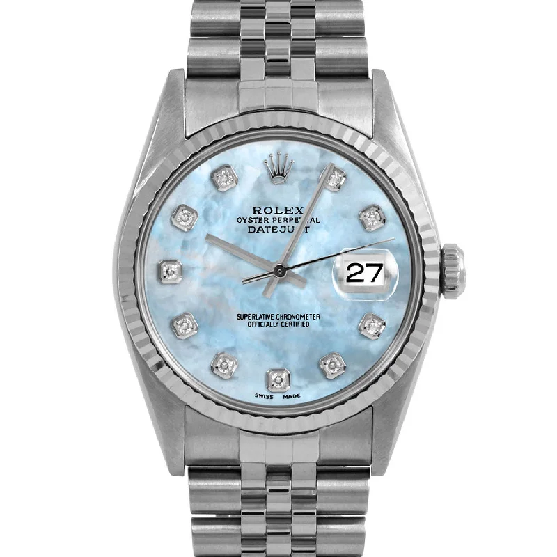 Rolex Datejust 36mm | 16234-LBMOP-DIA-AM-FLT-JBL