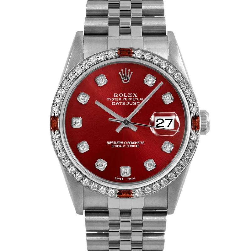 Rolex Datejust 36mm | 16234-RED-DIA-AM-4RBY-JBL