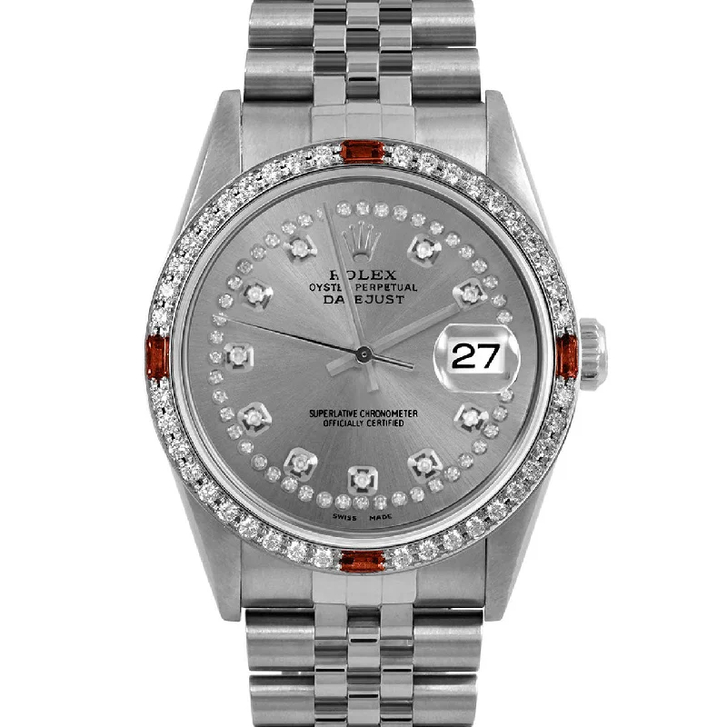 Rolex Datejust 36mm | 16234-SLT-STRD-4RBY-JBL