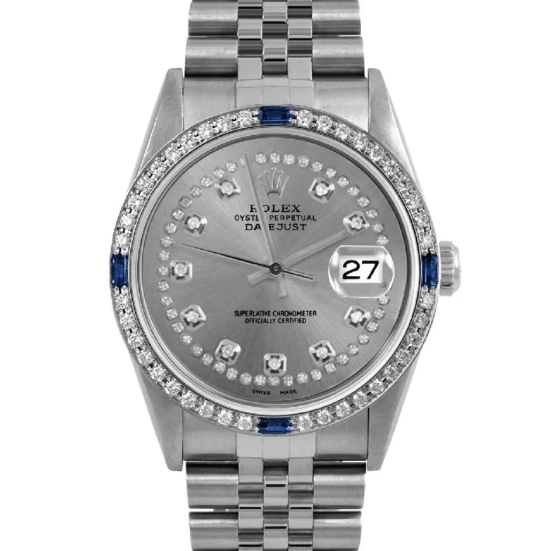 Rolex Datejust 36mm | 16234-SLT-STRD-4SPH-JBL