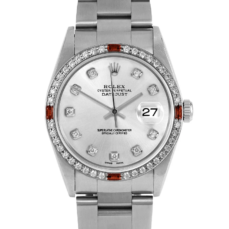 Rolex Datejust 36mm | 16234-SLV-DIA-AM-4RBY-OYS