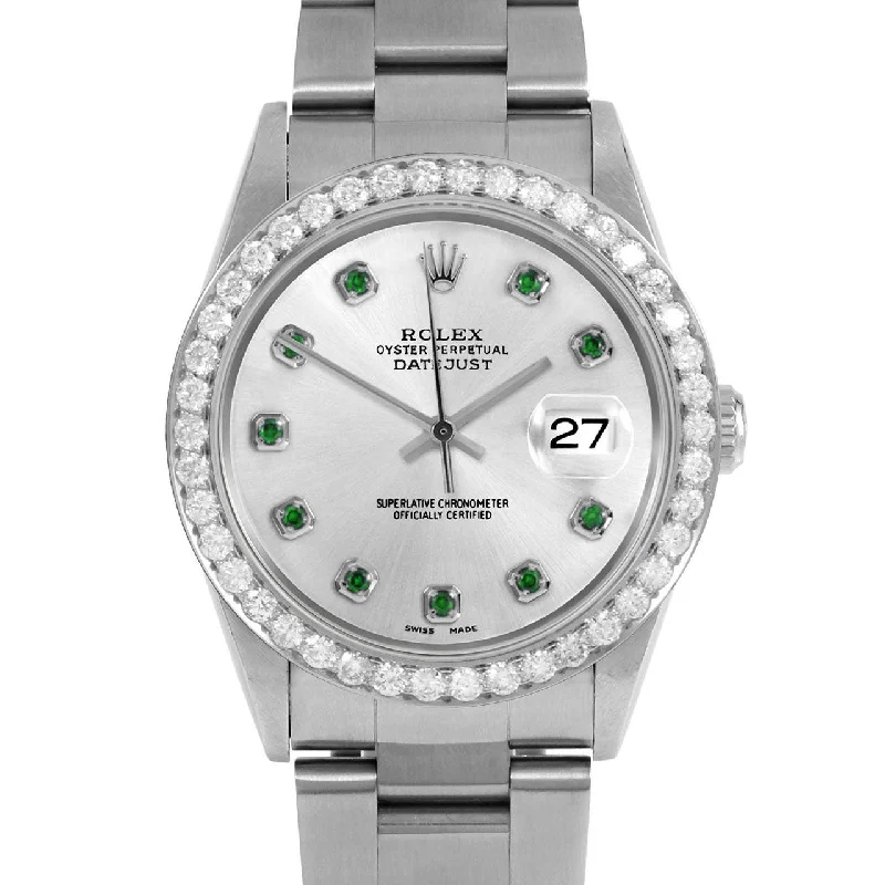 Rolex Datejust 36mm | 16234-SLV-EMD-AM-25CT-OYS