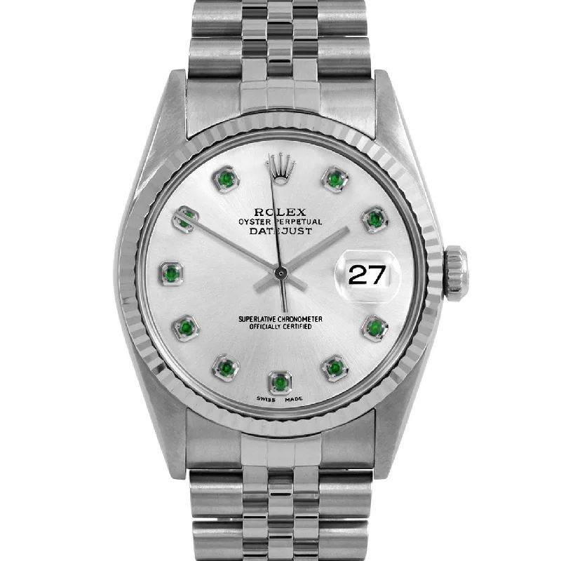 Rolex Datejust 36mm | 16234-SLV-EMD-AM-FLT-JBL