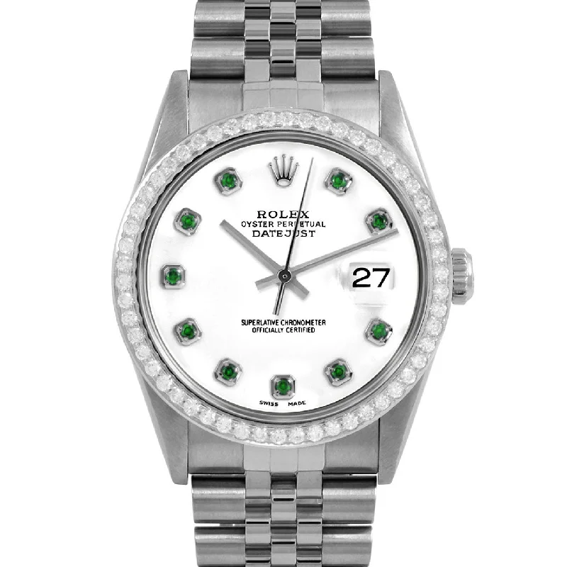 Rolex Datejust 36mm | 16234-WHT-EMD-AM-BDS-JBL