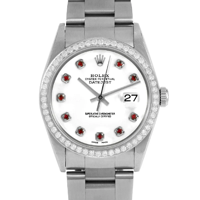 Rolex Datejust 36mm | 16234-WHT-RBY-AM-BDS-OYS