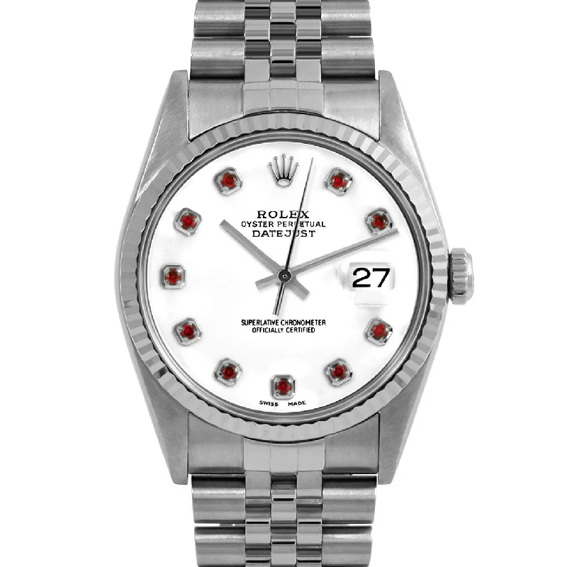 Rolex Datejust 36mm | 16234-WHT-RBY-AM-FLT-JBL