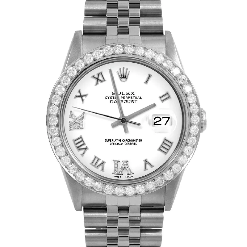 Rolex Datejust 36mm | 16234-WHT-RDR69-25CT-JBL